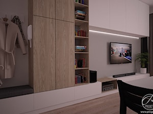 Funkcjonalne mieszkanie dla rodziny - Salon, styl nowoczesny - zdjęcie od Progetti Architektura