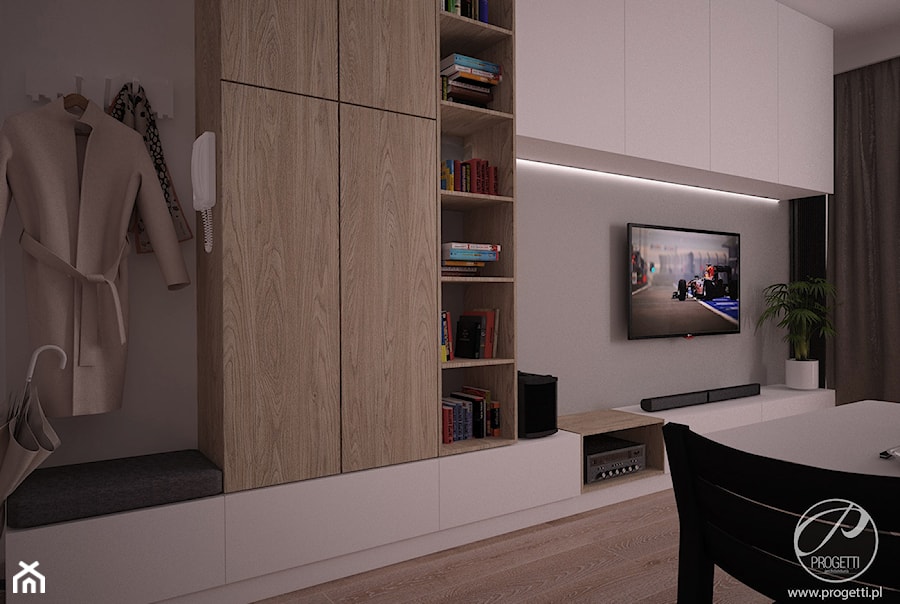 Funkcjonalne mieszkanie dla rodziny - Salon, styl nowoczesny - zdjęcie od Progetti Architektura