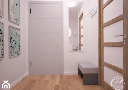 Apartament dla rodziny - Mały z wieszakiem hol / przedpokój, styl nowoczesny - zdjęcie od Progetti Architektura