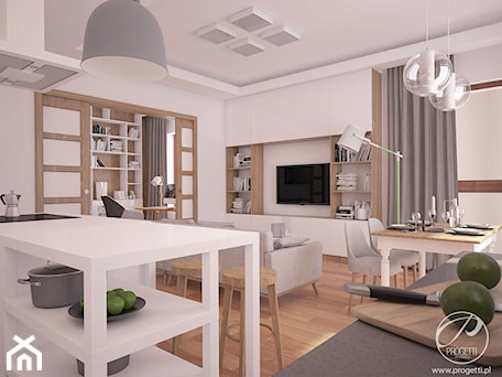 Aranżacje wnętrz - Salon: Apartament dla rodziny - Duży salon z kuchnią z jadalnią, styl nowoczesny - Progetti Architektura . Przeglądaj, dodawaj i zapisuj najlepsze zdjęcia, pomysły i inspiracje designerskie. W bazie mamy już prawie milion fotografii!