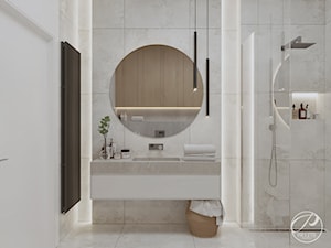 Dom jednorodzinny - Średnia bez okna z lustrem łazienka, styl nowoczesny - zdjęcie od Progetti Architektura