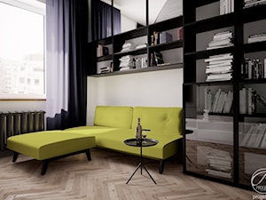 Mieszkanie w klimatycznej kamienicy - Mały biały salon, styl nowoczesny - zdjęcie od Progetti Architektura