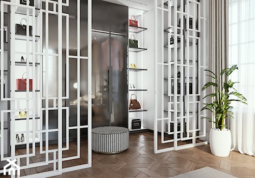 Elegancki dom parterowy - Garderoba, styl nowoczesny - zdjęcie od Progetti Architektura