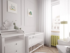 Mieszkanie w klimatycznej kamienicy - Mały szary pokój dziecka dla niemowlaka dla chłopca dla dziewczynki, styl nowoczesny - zdjęcie od Progetti Architektura