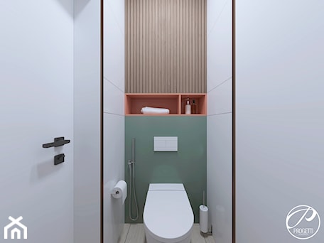Aranżacje wnętrz - Łazienka: Małe WC - Progetti Architektura . Przeglądaj, dodawaj i zapisuj najlepsze zdjęcia, pomysły i inspiracje designerskie. W bazie mamy już prawie milion fotografii!