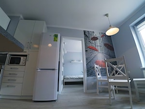 Mieszkanie 42 m Gdańsk METAMORFOZA - Średnia kuchnia, styl skandynawski - zdjęcie od Beata Grędzinska