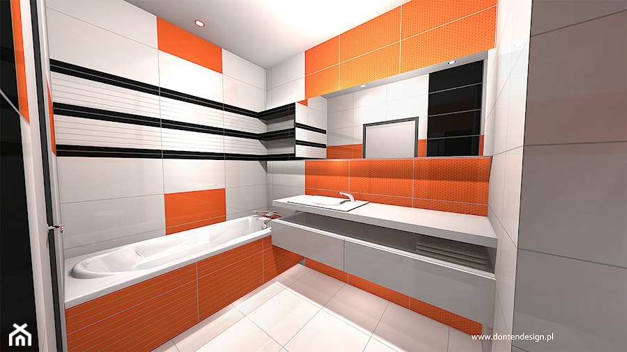 Łazienka 9 Płytki Colour Tubądzin - zdjęcie od Donten Design Projektowanie Wnętrz