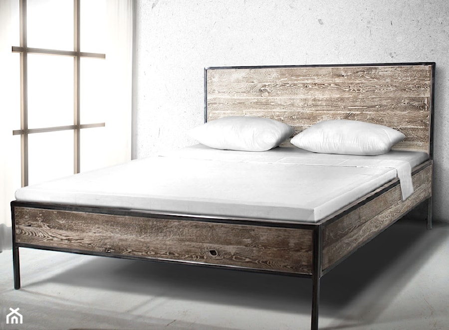 Loftowe łóżko industrialne - zdjęcie od Guido