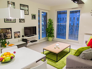 Apartament KIWI - Salon, styl nowoczesny - zdjęcie od Pracownia architektoniczna meridian