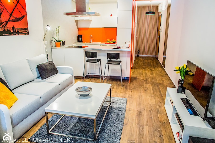 Apartament PAPAJA - Salon, styl nowoczesny - zdjęcie od Pracownia architektoniczna meridian