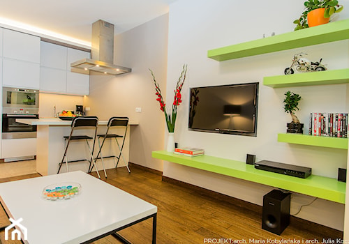 Apartament MANGO - Salon, styl nowoczesny - zdjęcie od Pracownia architektoniczna meridian