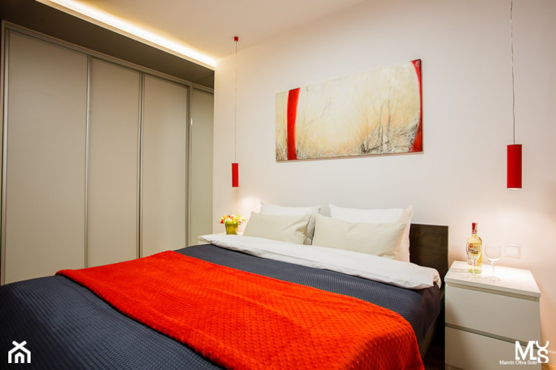 LEMON- mieszkanie na wynajem - Sypialnia, styl nowoczesny - zdjęcie od Pracownia architektoniczna meridian