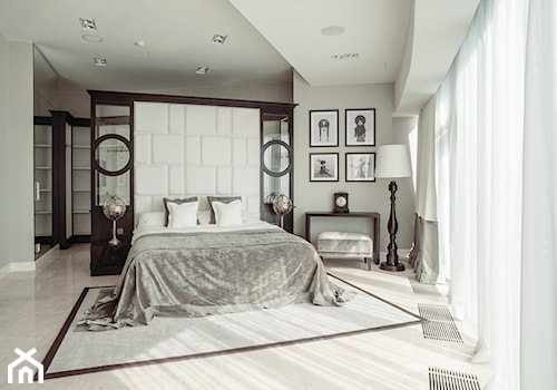 Klasyczny apartament - Średnia szara sypialnia, styl tradycyjny - zdjęcie od anchal