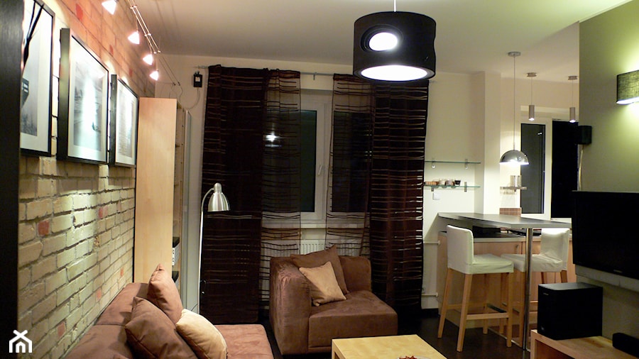 Niewielki salon w malutkim mieszkaniu. - zdjęcie od Interio-Desi Pracownia Projektowa