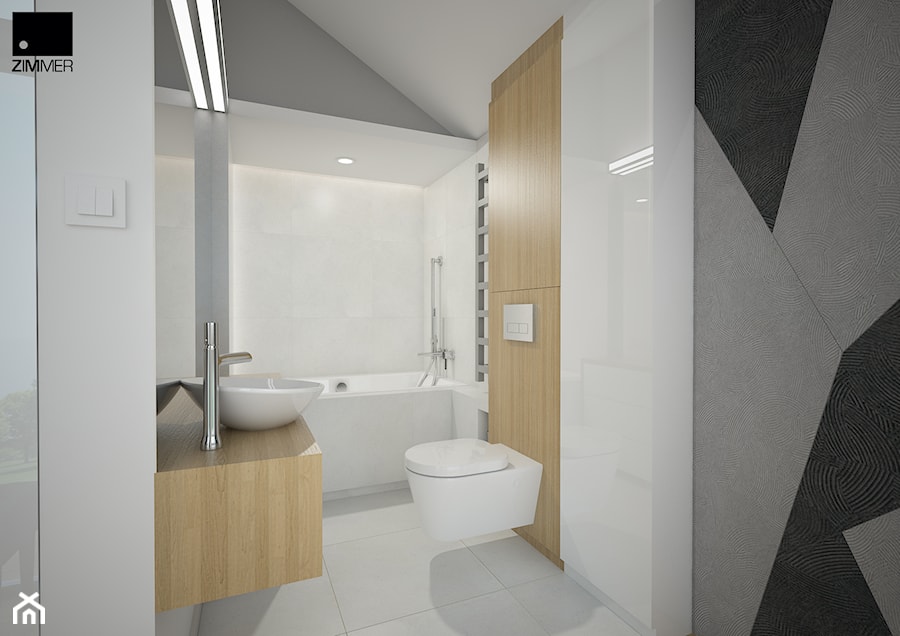 Aranżacja wnętrza mieszkalnego - Mała bez okna z punktowym oświetleniem łazienka, styl nowoczesny - zdjęcie od ROARHIDE Industrial Designs