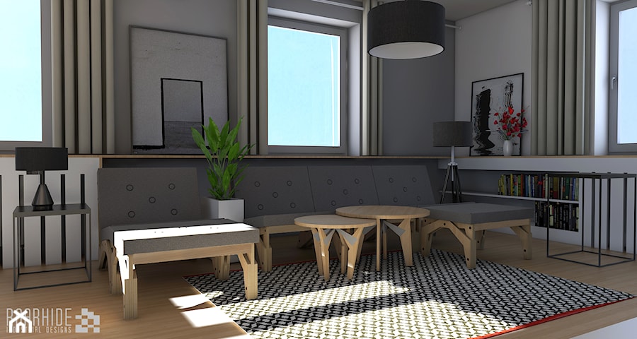 Salon w domu jednorodzinnym. - zdjęcie od ROARHIDE Industrial Designs