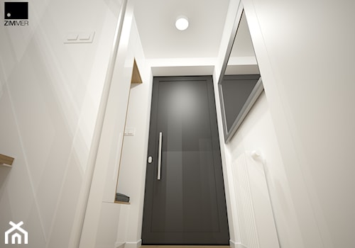 Aranżacja wnętrza mieszkalnego - Mały biały hol / przedpokój, styl nowoczesny - zdjęcie od ROARHIDE Industrial Designs