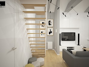 Aranżacja wnętrza mieszkalnego - Średni szary hol / przedpokój, styl nowoczesny - zdjęcie od ROARHIDE Industrial Designs