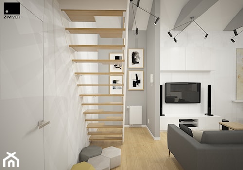 Aranżacja wnętrza mieszkalnego - Średni szary hol / przedpokój, styl nowoczesny - zdjęcie od ROARHIDE Industrial Designs