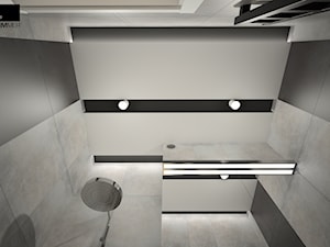 Aranżacja wnętrza mieszkalnego - Bez okna z lustrem z punktowym oświetleniem łazienka, styl nowoczesny - zdjęcie od ROARHIDE Industrial Designs