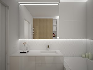 Przebudowa domu z aranżacją wnętrz - Mała bez okna z lustrem łazienka, styl nowoczesny - zdjęcie od ROARHIDE Industrial Designs