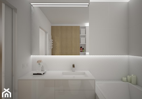 Przebudowa domu z aranżacją wnętrz - Mała bez okna z lustrem łazienka, styl nowoczesny - zdjęcie od ROARHIDE Industrial Designs