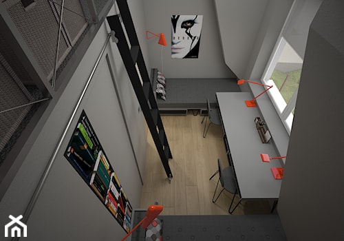 Przebudowa domu z aranżacją wnętrz - Średni szary pokój dziecka dla nastolatka dla chłopca dla dziew ... - zdjęcie od ROARHIDE Industrial Designs