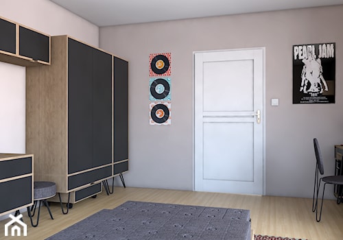 Pokój nastolatka - Średni beżowy pokój dziecka dla nastolatka dla chłopca, styl industrialny - zdjęcie od ROARHIDE Industrial Designs