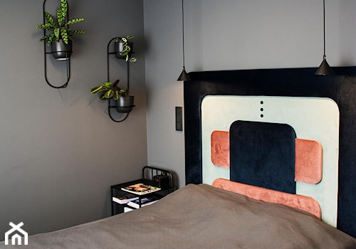 Mieszkanie ze sztuką w tle - Sypialnia, styl nowoczesny - zdjęcie od Labezka Designers