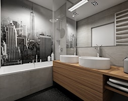 Industrialny gocław - Średnia z dwoma umywalkami łazienka, styl nowoczesny - zdjęcie od Premiere Design - Homebook
