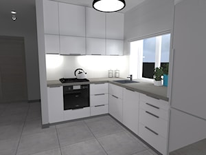 Salon z przedpokojem - Kuchnia, styl minimalistyczny - zdjęcie od AM Studio Projektowe