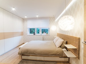 Mieszkanie w Poznaniu - Mała szara sypialnia, styl nowoczesny - zdjęcie od Vivere Colorito