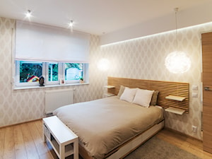 Mieszkanie w Poznaniu - Średnia beżowa sypialnia, styl nowoczesny - zdjęcie od Vivere Colorito