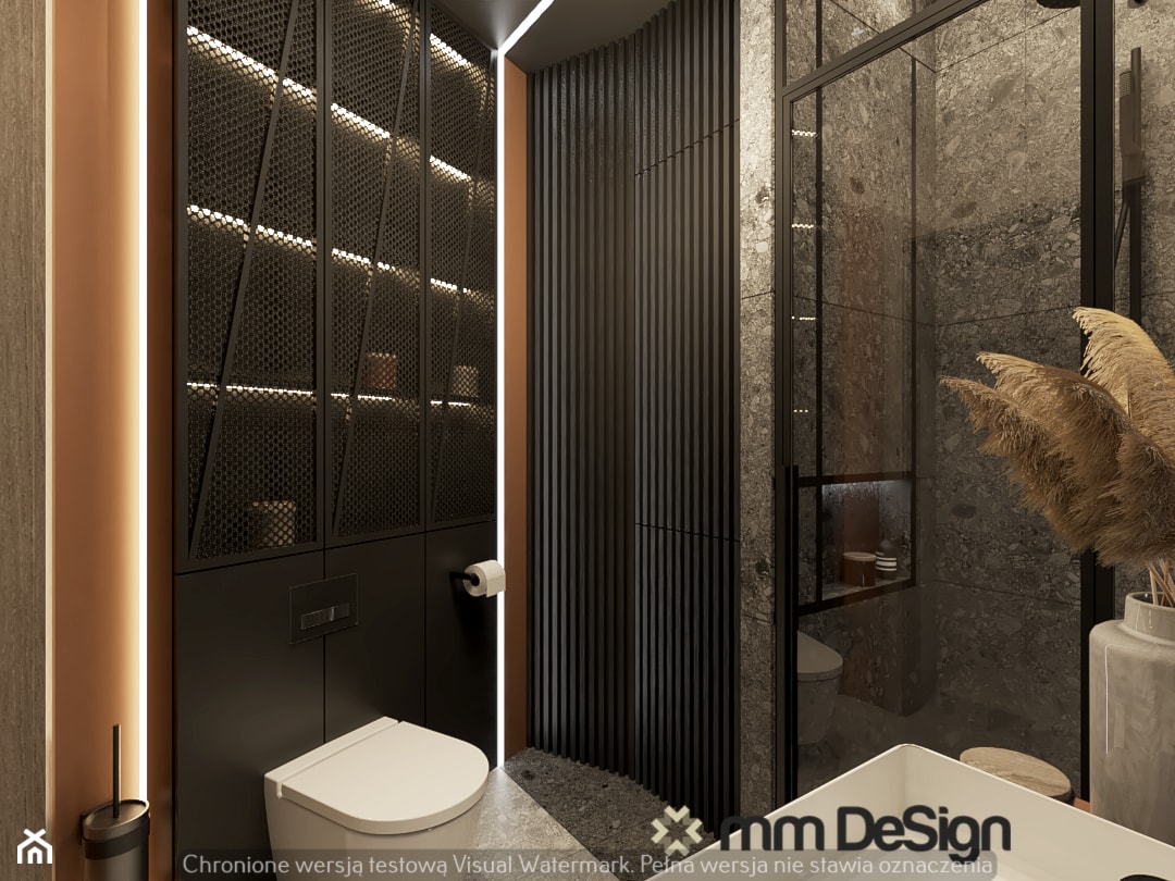 Loftowa łazienka. MM DeSign - zdjęcie od MM DeSign Małgorzata Mazur - Homebook