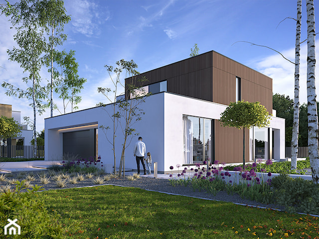 MODERN 2 - nowoczesny projekt domu piętrowego z płaskim dachem