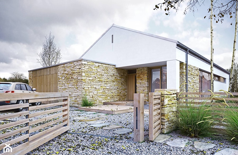 Elewacja frontowa domu w typie nowoczesnej „stodoły” - zdjęcie od DOMY Z WIZJĄ - nowoczesne projekty domów