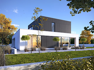 MODERN 1 - dom nowoczesny – projekt piętrowy z płaskim dachem