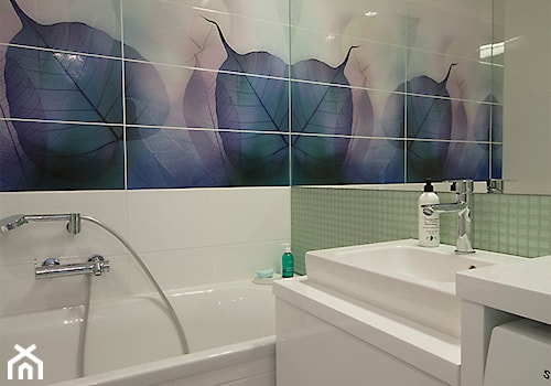Liściasta łazienka - Średnia bez okna łazienka, styl nowoczesny - zdjęcie od openlines
