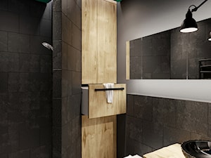 ŁAZIENKA_dla_M_wersja_z_zielonym_sufitem - Mała łazienka, styl nowoczesny - zdjęcie od DOLAŃSKA WNĘTRZA