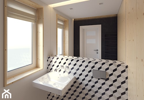 ŁAZIENKA_u_DRWALI ;) - Mała łazienka z oknem, styl skandynawski - zdjęcie od DOLAŃSKA WNĘTRZA