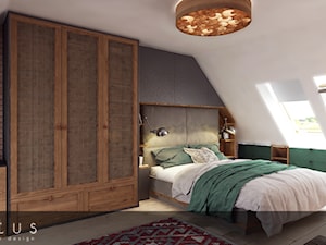 Poddasze Bielawa - Duża biała sypialnia na poddaszu, styl tradycyjny - zdjęcie od INTUS DeSiGn