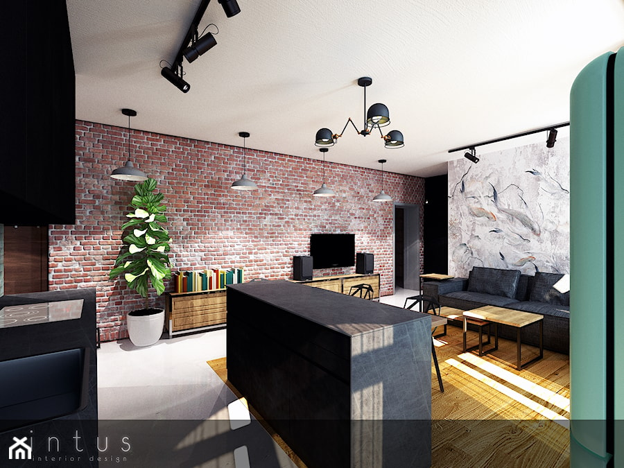 Mieszkanie Nikiszowiec - Salon, styl industrialny - zdjęcie od INTUS DeSiGn