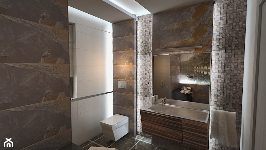 Rybnik - Mała średnia łazienka, styl nowoczesny - zdjęcie od INTUS DeSiGn