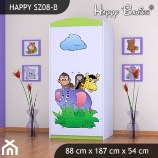 Aranżacje wnętrz - Pokój dziecka: zielona szafa firmy Happy Babies - Alicja600. Przeglądaj, dodawaj i zapisuj najlepsze zdjęcia, pomysły i inspiracje designerskie. W bazie mamy już prawie milion fotografii!