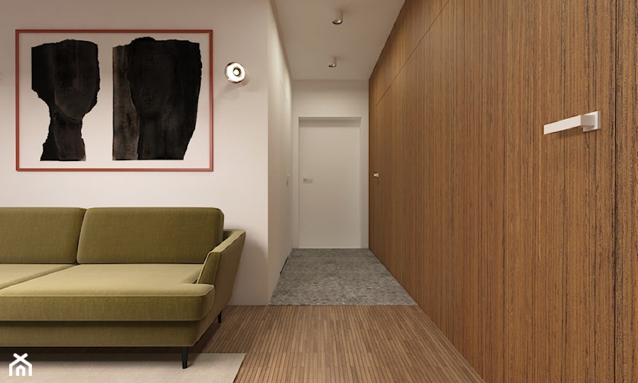 Mieszkanie 2+1, 80m2 - Biały salon, styl nowoczesny - zdjęcie od A+A