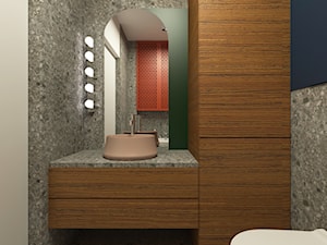 Mieszkanie 2+1, 80m2 - Mała z punktowym oświetleniem łazienka, styl nowoczesny - zdjęcie od A+A