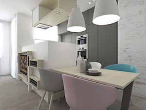 Mieszkanie 2+2, 68m2 - Kuchnia, styl nowoczesny - zdjęcie od A+A
