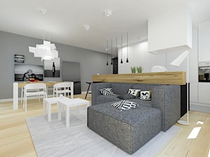 Mieszkanie 2+1, 74m2 - Salon, styl nowoczesny - zdjęcie od A+A