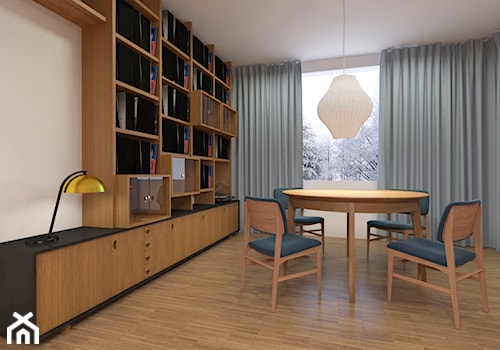 Mieszkanie 2+1, 80m2 - Średnia szara jadalnia, styl nowoczesny - zdjęcie od A+A