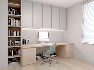 Mieszkanie 2+4, 192m2 - Małe szare biuro, styl nowoczesny - zdjęcie od A+A